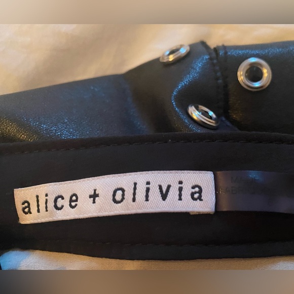 Alice + Olivia Leather and Lace Skirt - Picture 6 of 8